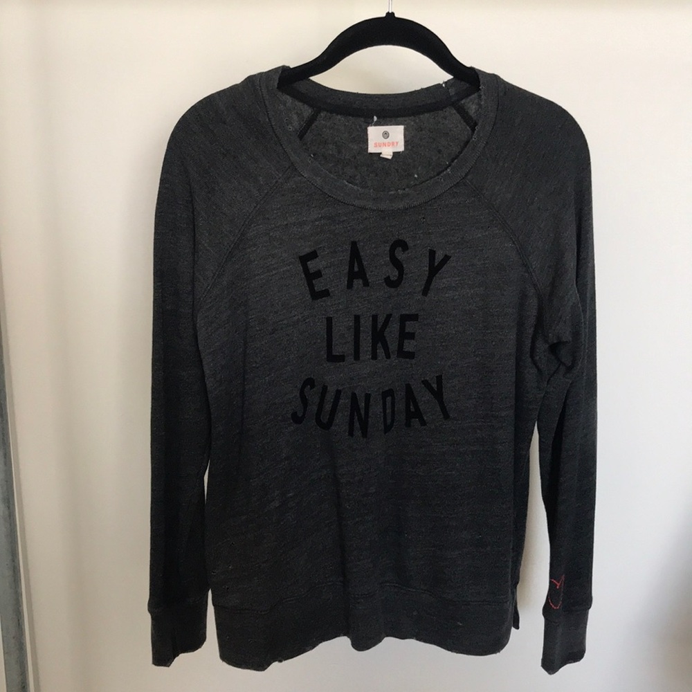 SUNDRY Easy Like Sunday long sleeve top